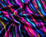 Printed Spandex Fabric Diagonal Motion Pattern