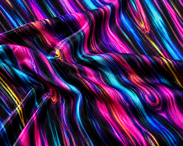 Printed Spandex Fabric Diagonal Motion Pattern