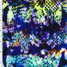 Printed Spandex Colorful Snake Skin Blue Black Orange Yellow