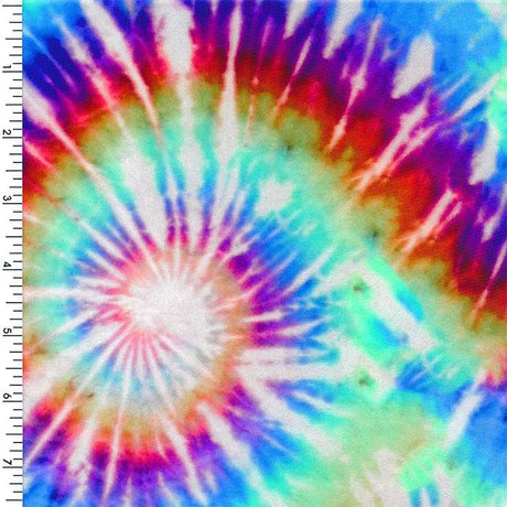 Tie Dye Spandex Tricot Blues