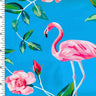Printed Nylon Spandex Flamingo & Rose Blue Pink Green