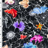 Printed Spandex Midnight Floral Nylon Tricot