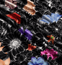 Printed Spandex Midnight Floral Nylon Tricot