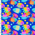 Printed Spandex Happy Fish Nylon 4-Way Stretch
