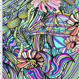 Printed Nylon Spandex Bohemian Floral Swirl