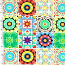 Printed Spandex Wonder Mosaic Nylon Spandex