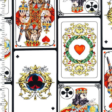 Printed Nylon Spandex King of Cards