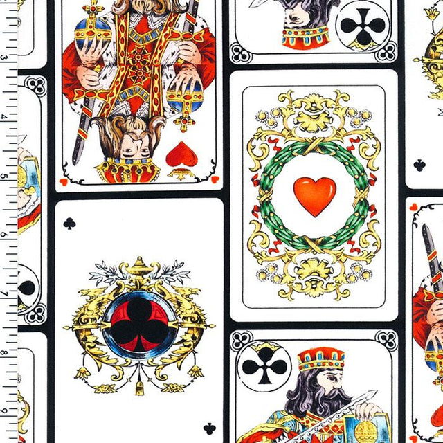 Printed Nylon Spandex King of Cards