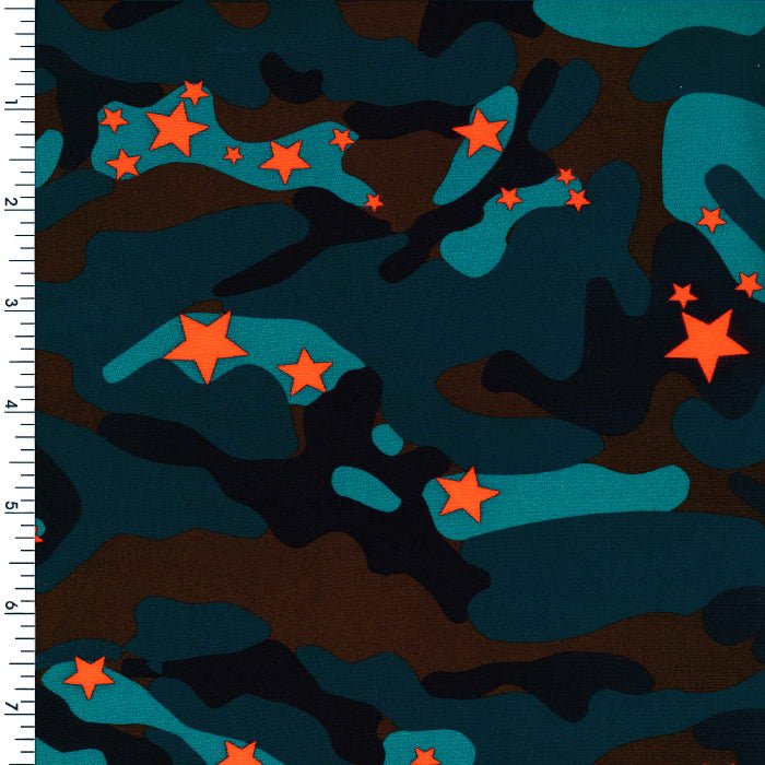 Printed Spandex Star Camo Nylon Spandex