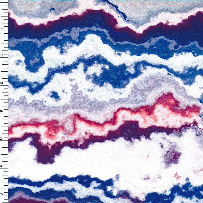 Printed Spandex Marble Flow Nylon Swimwear