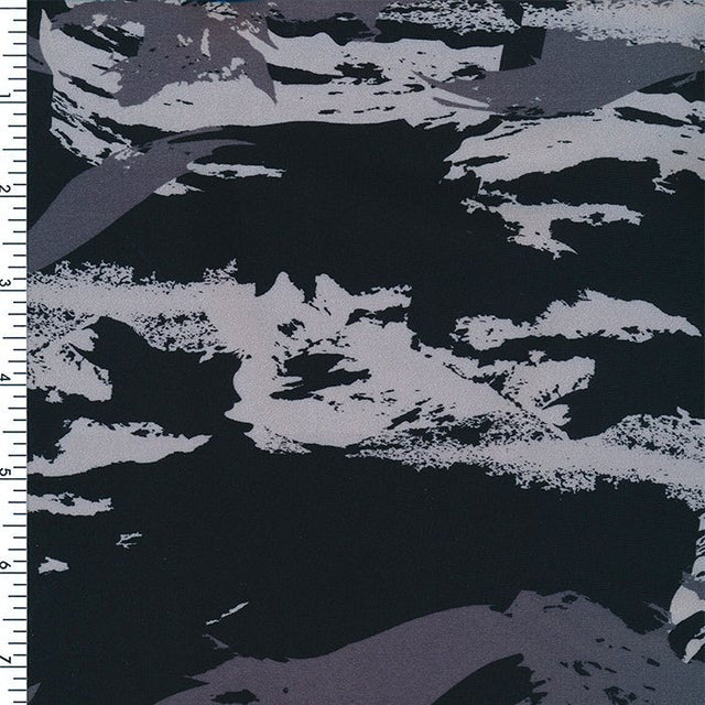 Nylon Spandex Smokey Marble Camo Print