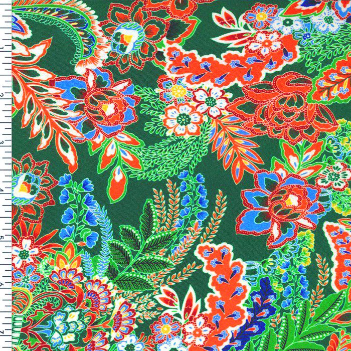 Printed Spandex Morrano Garden Nylon Spandex