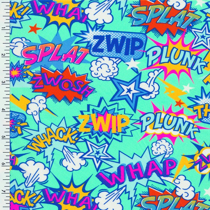 Printed Spandex Tricot Super Hero