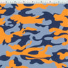Nylon Spandex Wet Print Neon Orange Camouflage