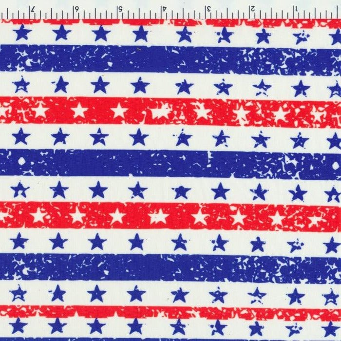 Printed Nylon Spandex Star Wet Print