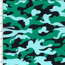 Nylon Spandex Neon Green Camo Print