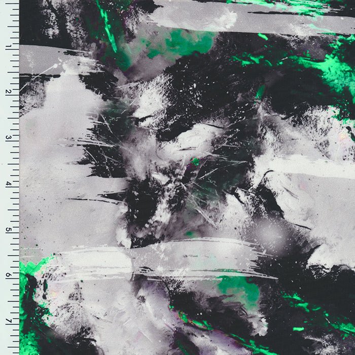 Printed Nylon Spandex Abstract Wet Print