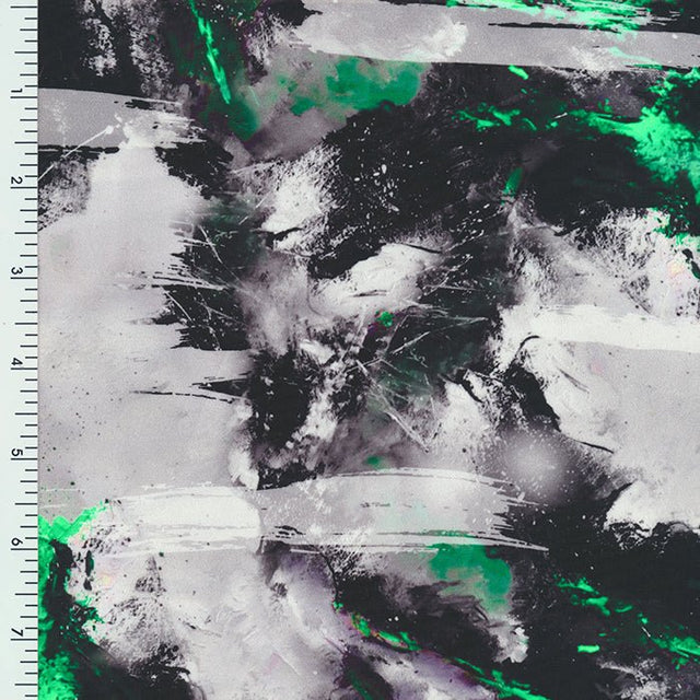 Printed Nylon Spandex Abstract Wet Print