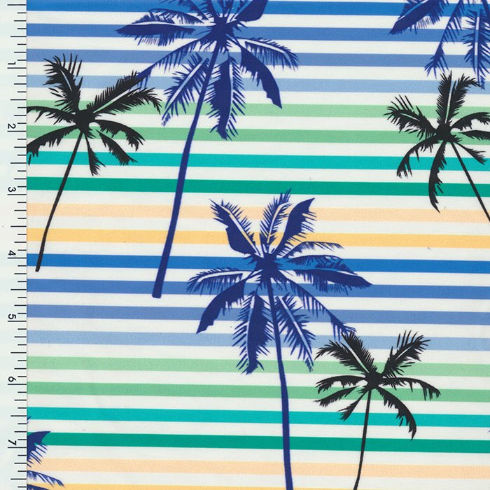 Printed Nylon Spandex Tropical Wet Print