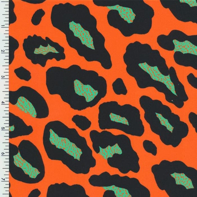 Nylon Spandex Wet Print Funny Spots Orange
