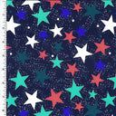 Printed Spandex Multi Stars Nylon Tricot