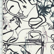 Printed Spandex Simple Island Black White
