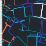 Printed Spandex 3D Boxes Black/Green/Purple/White