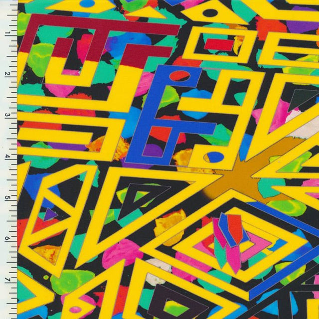 Printed Spandex Fun Maze Nylon Tricot