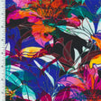 Printed Spandex Abstract Jungle Floral