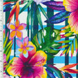 Printed Spandex Tropical Abstract