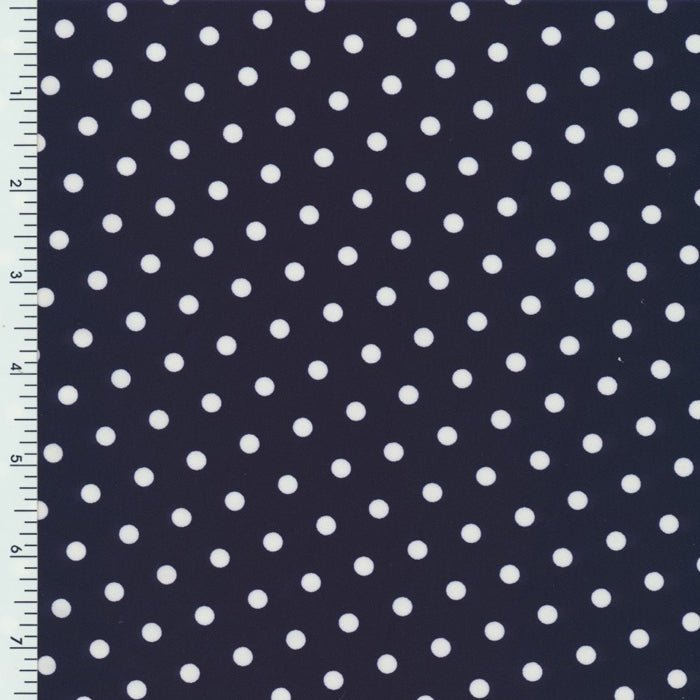 Printed Spandex Navy Polka Dot Swimwear Fabric