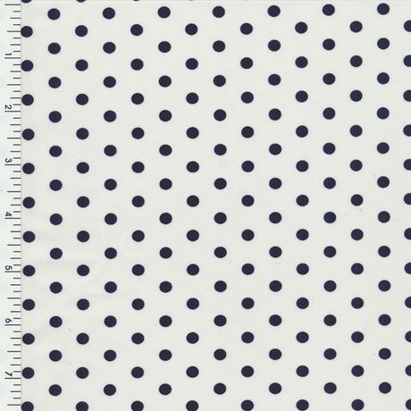 Printed Spandex White/Navy Polka Dot Swimwear