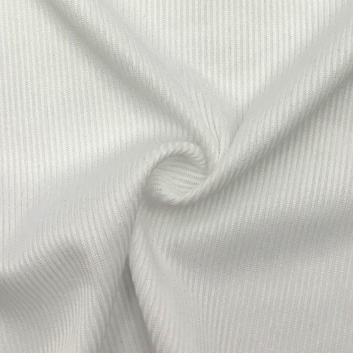 Polyester Rib Knit Sublimation Fabric PFP White