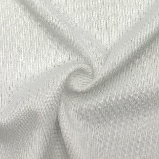 Polyester Rib Knit Sublimation Fabric PFP White