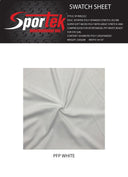 2x2 Rib Poly-Spandex Fabric PFP White Activewear