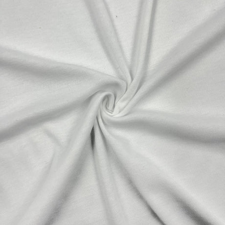 Poly 1x1 Rib White Sublimation-Ready Activewear Fabric