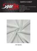 Poly 1x1 Rib White Sublimation-Ready Activewear Fabric