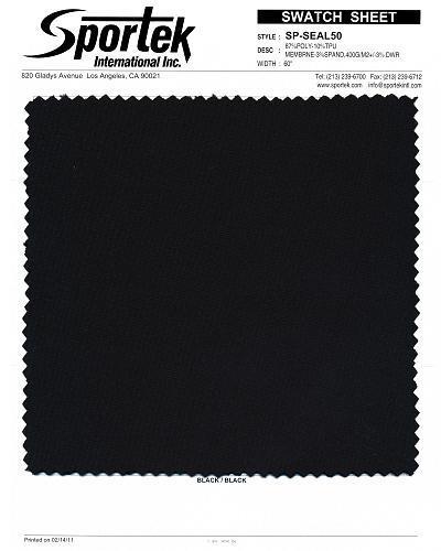 Thermal Waterproof Breathable Spandex Fleece Black