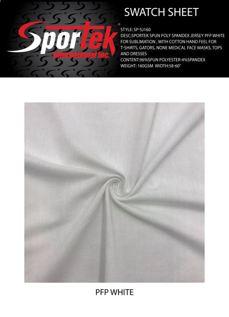 Spun Poly Spandex Jersey White Sublimation