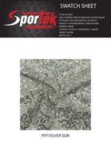 Stretch Mesh Silver Sequin Fabric
