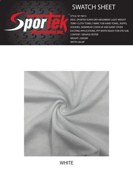 Terry Cloth Towel Fabric White