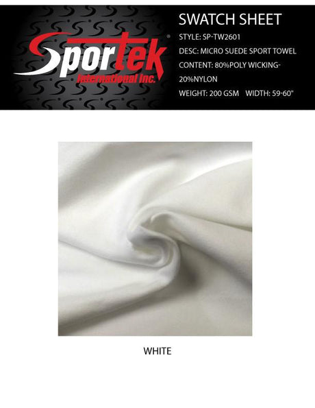 Micro Suede Sports Towel White