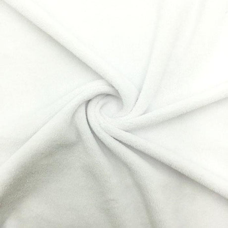 Micro Poly Velour PFP Fabric White