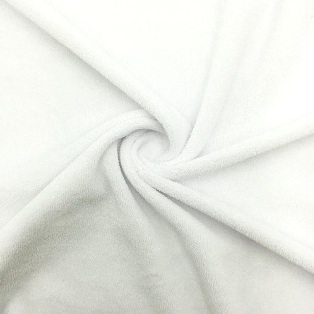 Micro Poly Velour PFP Fabric White