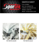 Poly Spandex Foil White Silver