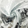 Poly Spandex Foil White Silver