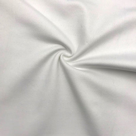 Double Brushed Jersey White Performance Fabric