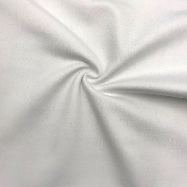 Double Brushed Jersey White Performance Fabric