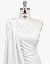 Double Brushed Jersey White Performance Fabric