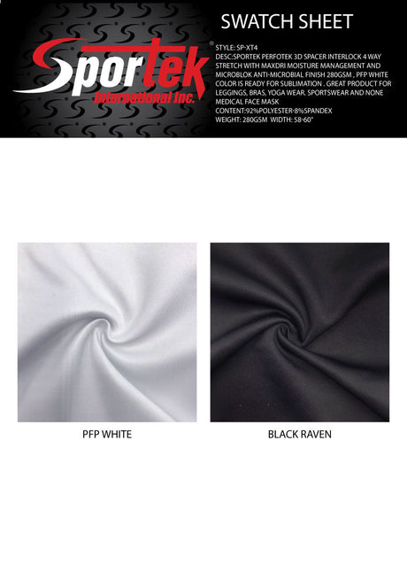 Spacer Interlock 4-Way Stretch White Activewear Fabric